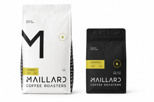 Maillard Coffee Roasters Ethiopia Djimmah Natural Process Coffee Beans 5lb and 12oz Bags